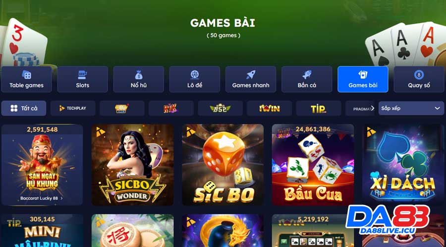 Game bài DA88 là trò chơi gì?