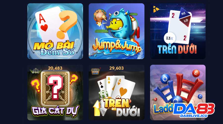 Nhà cái có nhiều tựa game siêu tốc