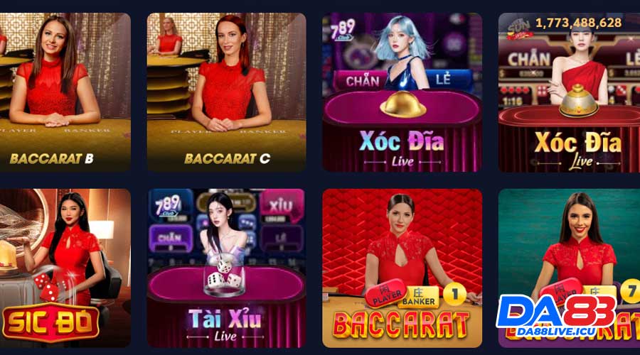 Tìm hiểu các bộ môn và luật chơi Live Casino ở DA88