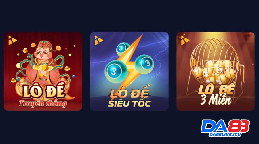 Lô đề DA88 có 3 loại hình chính dễ chơi