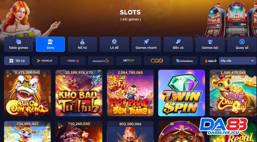 Slots DA88 chơi rất thú vị